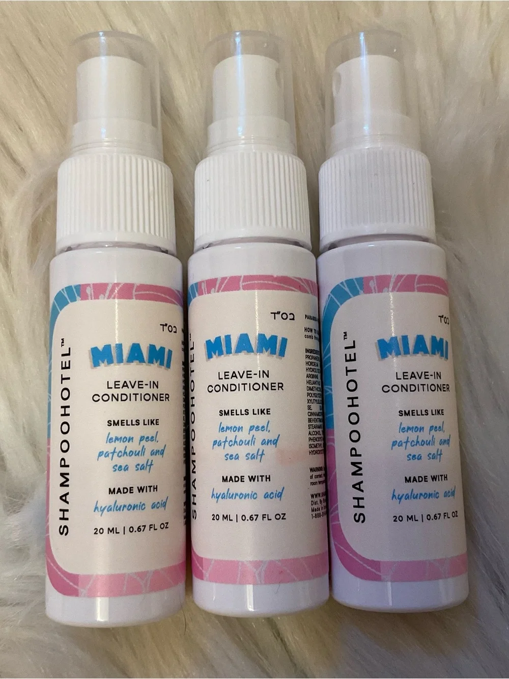 Shampoohotel Miami Leave-In Conditioner  - New x3 Mini
